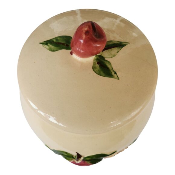 Vintage MCM Apple Ceramic Cookie Jar by Los Angeles Pottery #520 - Picture 4 of 16